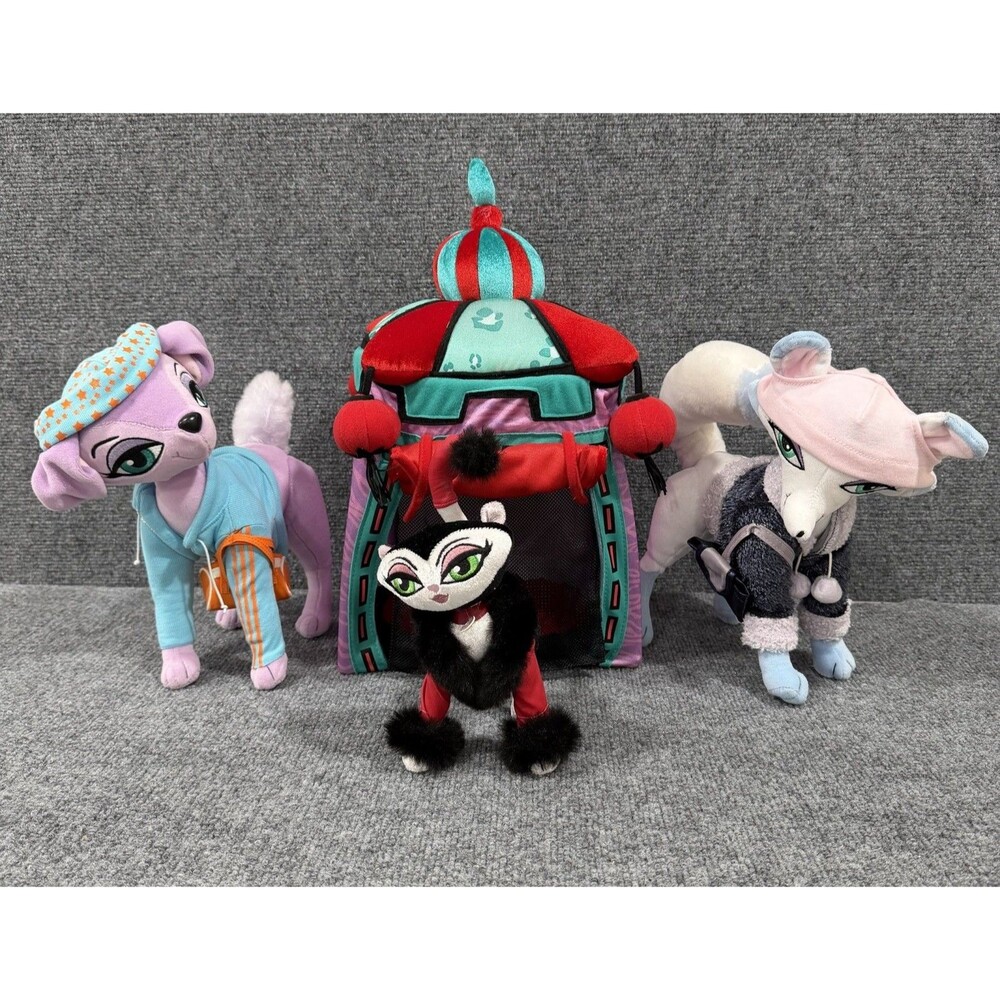 Vintage Bratz Petz Lot Of 3 Wintertime Fox / Pilar Dog / Jolie Cat & Palace Y2K